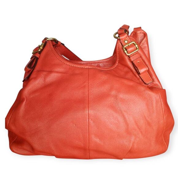 COACH VINTAGE PERSIMMON MADISON MAGGIE HOBO SHOULDER BAG & DUST BAG  EUC - Picture 5 of 12